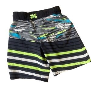 🟢 Wonder Nation Shark Swim Shorts Youth Small (6/7)
